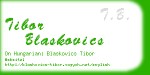 tibor blaskovics business card